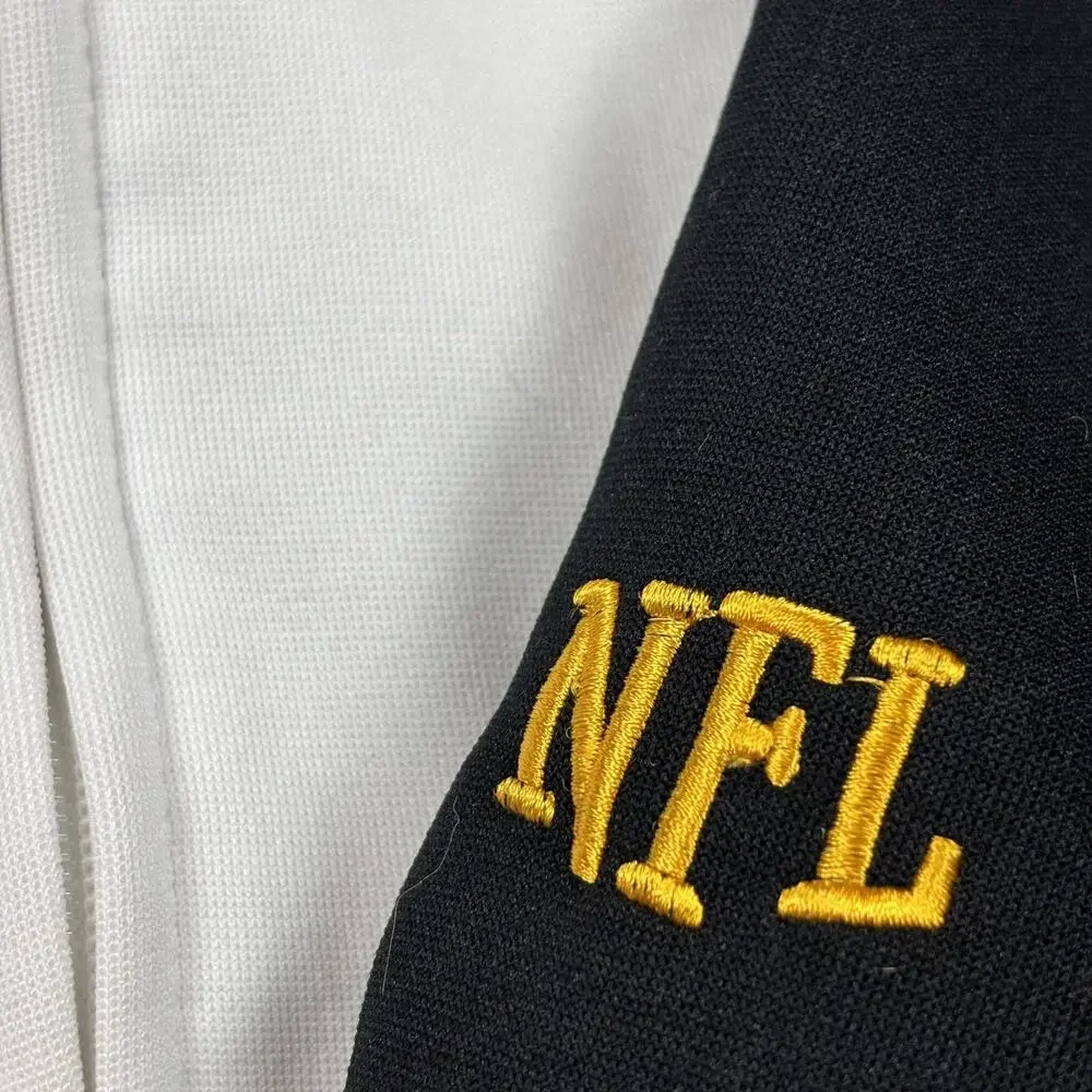 NFL PITTSBURGH STEELERS MEN'S FULL ZIP JACKET LOGO PATCH SIZE 2XL